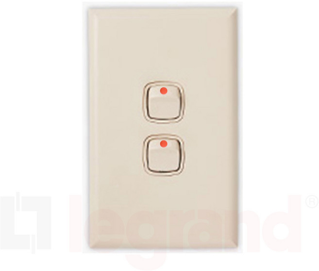 르그랑 빈티지 레트로 디자인 단로 삼로 겸용 엑셀 2구 스위치 베이지, 1개