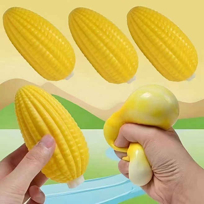 OKYAIOS 옥수수 말랑이 주물럭 모찌, 4개