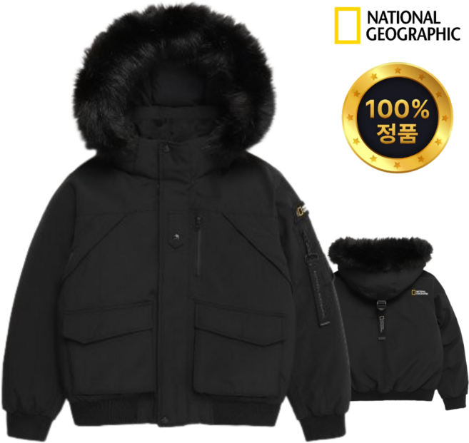[당일발송] 내셔널지오그래픽 여성 패딩 후드 다운 방한 겨울 숏패딩 점퍼 자켓