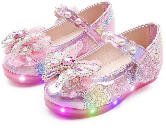 풋풋 미니하트 버터플라이 LED 구두 라이팅구두 발광구두 여아구두 봄구두 가을구두 신학기구두 공주구두 메리제인구두