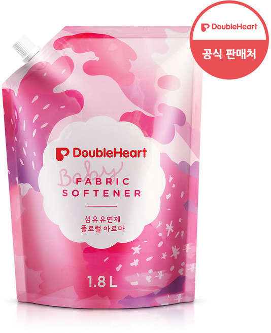 더블하트 유아 섬유유연제 플로럴아로마 리필, 1.8L, 1개