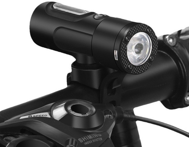 퀄스 퀵탈착 스마트 자전거라이트 전조등 LED C타입 충전식, 1개, 블랙