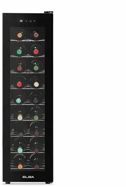엘바 EW60T18 슬림형 와인냉장고 60L 18병 보관, 블랙, 18병 60L EW60T18
