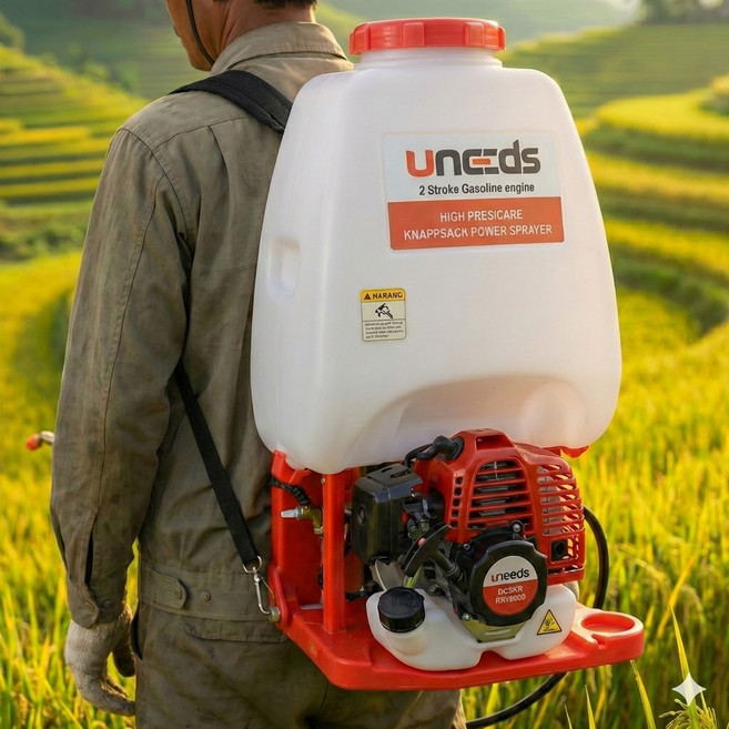 유니즈엔진분무기 농기계 농약분무기 엔진살포기 UN 768W, 1개, 레드