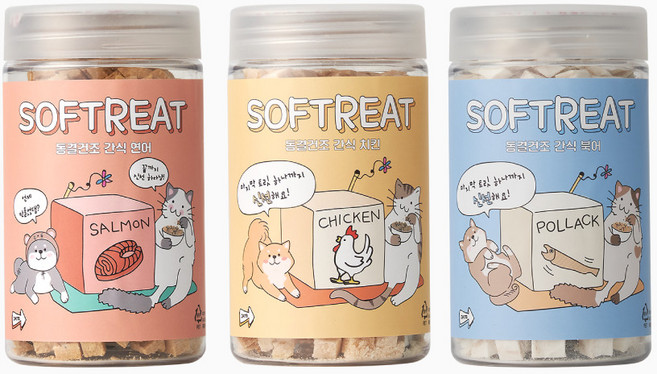초신선 트릿 강아지 고양이 간식 소프트릿 동결건조 대용량 Best 3종 (북어/연어/치킨), 소프트릿 동결건조 치킨, 50g, 1개