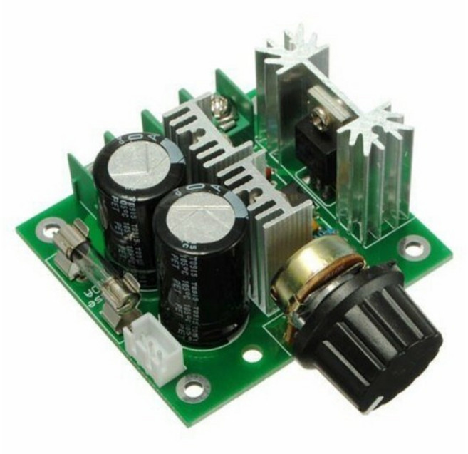 PWM 모터속도조절기 - DC 12V~40V 입력 - 8A 400W 고출력 - 속도 조절 다이얼 포함, 1개