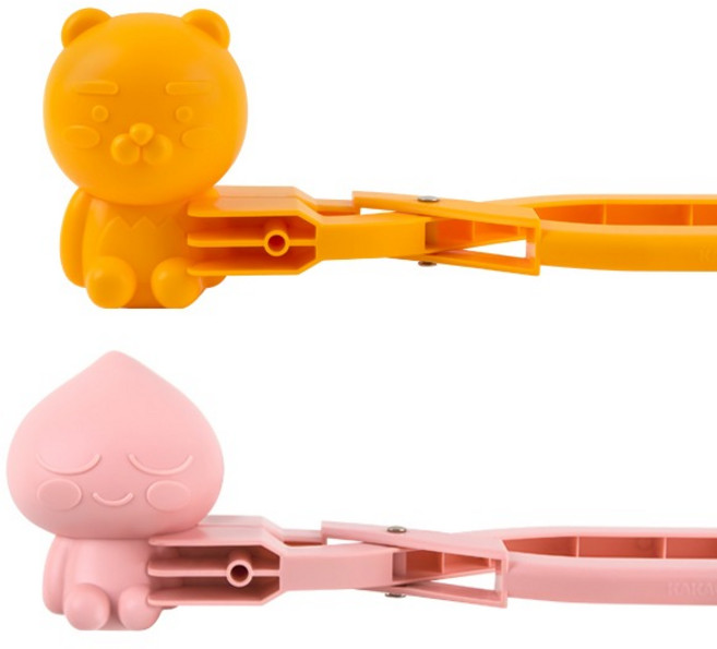 카카오프렌즈 윈터어드벤처 눈집게 눈사람 스노우볼 눈뭉치 만들기 메이커, 라이언