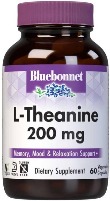 블루보넷 엘 테아닌 200mg Bluebonnet L-Theanine, 1개, 60정