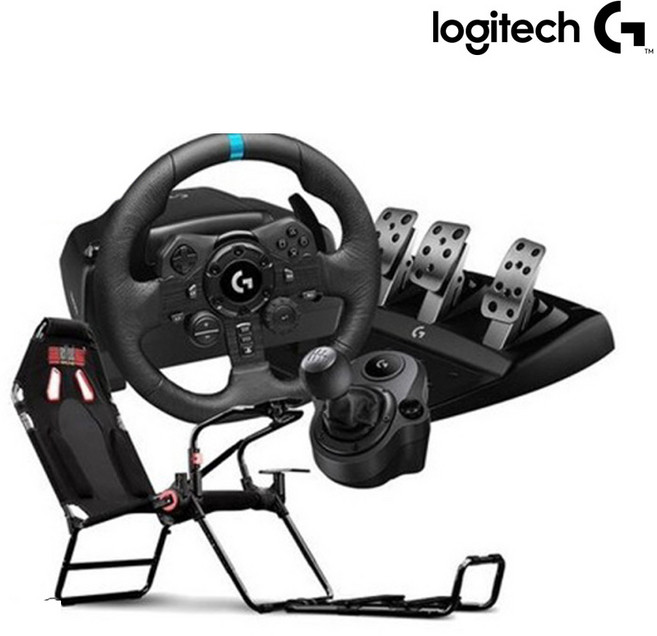 로지텍코리아 G923레이싱휠+드라이빙쉬프터+GT LITE 시트 패키지, 1세트, G923+쉬프트+레이싱시트