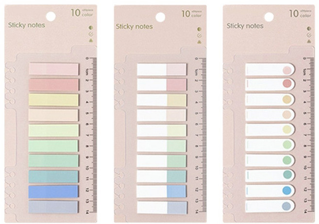365플레이스 파스텔 인덱스탭 접착 메모지 3종 세트, 2개