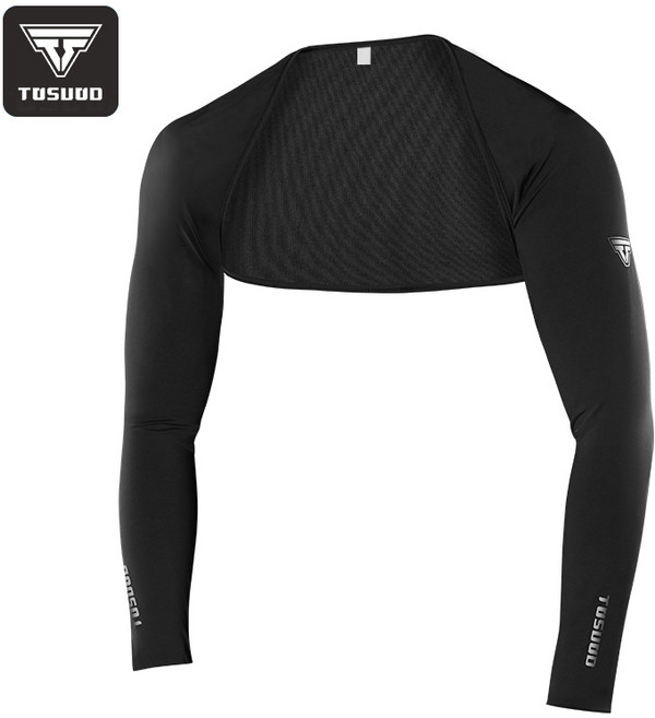 토스오드 자외선차단 손등 토시 골프 자전거 일체형 토시, 1개, 블랙