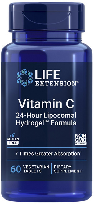 LIFE EXTENSION 維他命C素食膠囊, 1罐, 60顆