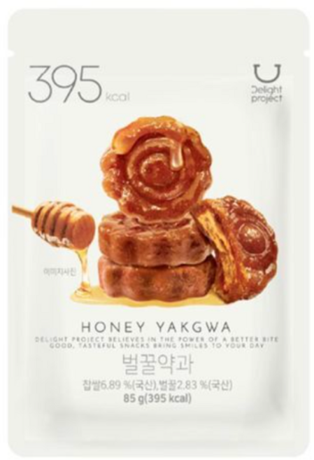 딜라이트 프로젝트 벌꿀약과 85g 디저트 간식 전통과자, 3개