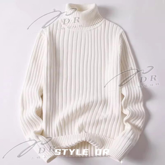 스타일닥터 남성 고퀄리티 스웨터 폴라 스트라이프 니트