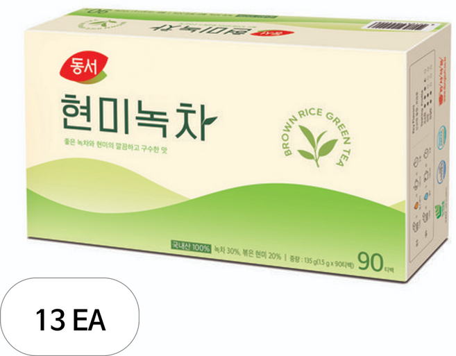 동서 현미녹차, 1.5g, 90개입, 13개