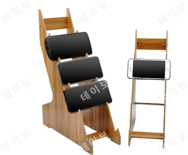 멀티 스마트폰 다중 거치대 고정 스탠드 브래킷 홀더, 1개, 계단식폰거치대 가로형 4단