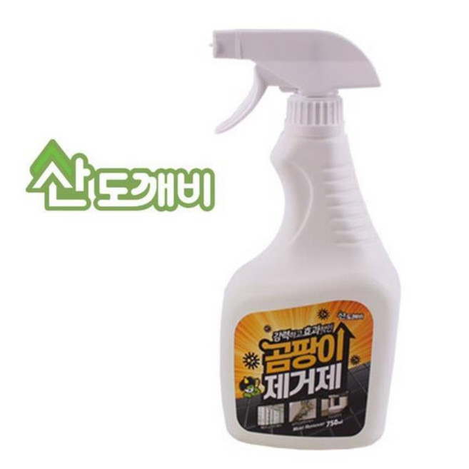곰팡이제거 산도깨비624 강력 곰팡이제거제 750ml 대용량 곰팡이 곰팡이제거 제거제 세정제 곰팡이제로, 1개