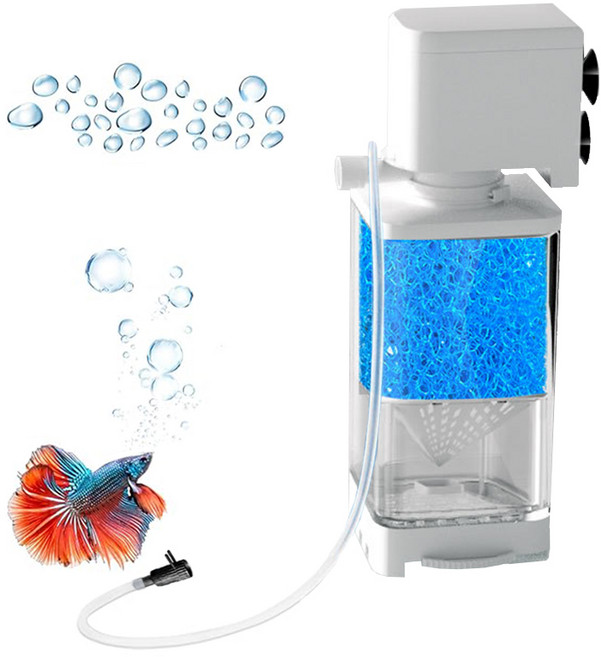 슈퍼인 다기능 수족관 측면 여과기 강력여과 어항 산소발생기, 1개, 4W