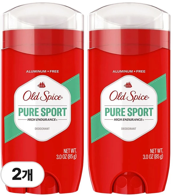 올드스파이스 하이 인듀어런스 퓨어 스포츠 남성 데오드란트, 85g, 2개 - 쿠팡