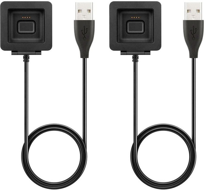 Kissmart Fitbit Blaze용 충전기 교체용 충전 케이블 도크 어댑터 USB 코드 Fitbit Blaze 스마트 피트니스 워치용 [2팩 1m/3.3피트] 1913
