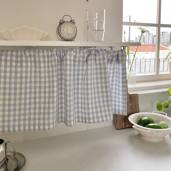 미니바란스 책장 선반 밥솥싱크대 수납장 주방가리개커튼