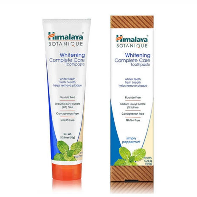 히말라야 보타니크 컴플리트 케어 화이트닝 치약 심플리 페퍼민트 150g 2개 - 쿠팡