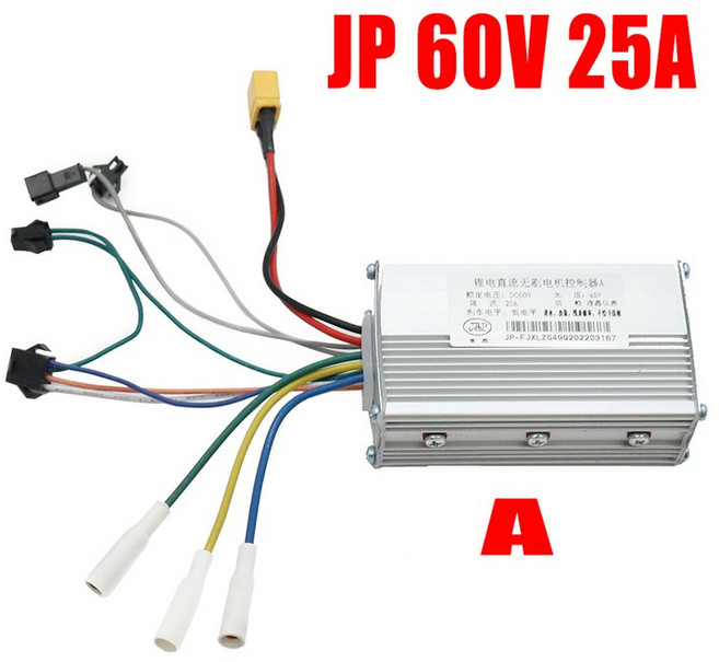 전동킥보드 컨트롤러 부품 JP 60V 25A 50A 전기 스쿠터 디스플레이 듀얼 모터 E 전자 자전거 보드 FLJ 사용, [05] 60V 25A  A, 1개
