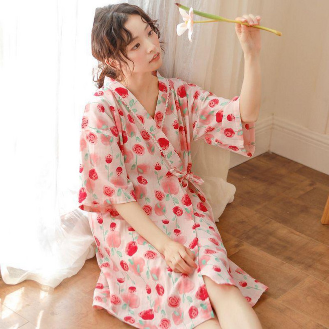 和服睡袍 日系睡衣女