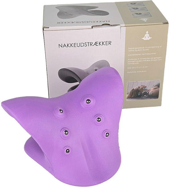 메디플러스 바른목 넥스트레쳐 경추스트레칭 일자목 거북목, 보라색, 1개