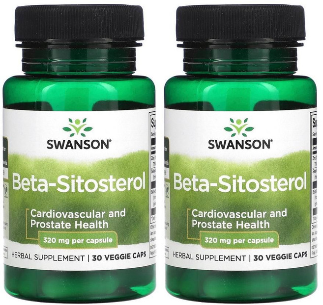 스완슨 베타 시토스테롤 아연 셀레늄 320mg 30캡슐 2병 Phytopin, 30정
