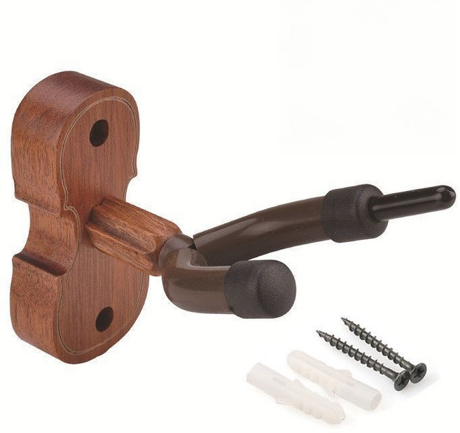 바이올린거치대 벽걸이 스탠드 비올라 벽거치대 악기 액세서리 기타무릎받침대, B.통나무바닥+베이스나사
