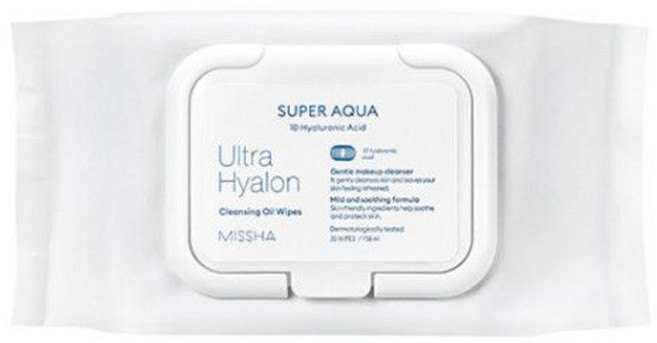 1+1 수퍼아쿠아 울트라 히알론 클렌징 오일인티슈 30매