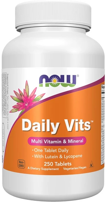 나우푸드 데일리 비츠 멀티비타민 & 미네랄 타블렛, 250정, 1개 - 쿠팡