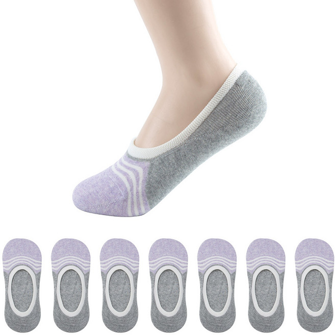 삭스너 여성용 스프링 안벗겨지는 덧신 양말 8켤레