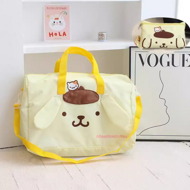 큐티 쿠로미 산리오 접이식 캐리어백 여행용 보조 가방