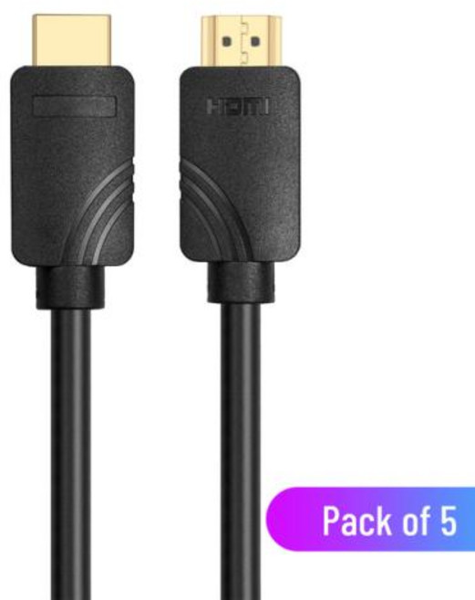 플레이스테이션 PS4 PS5 Xbox 시리즈 X Roku 애플 스마트 TV용 고속 HDMI 케이블 HDMI2.0 UHD 4K 60Hz 18 Gbps 4K, 2) Pack of 5 - 1.5m