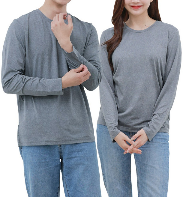 예스플러스_스트레칭 기능성 긴팔 쿨티셔츠 2P_남녀공용