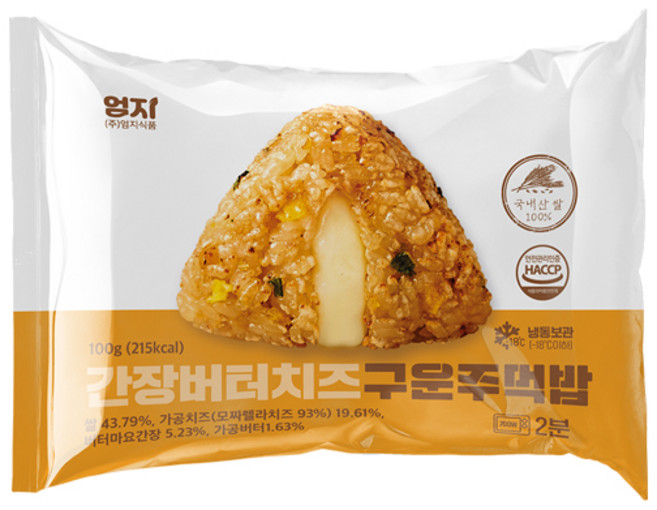 엄지 간장버터치즈 구운주먹밥 100g, 1개