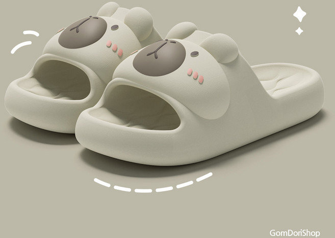 곰돌이샵 푹신푹신 귀여운 카피바라 EVA 슬리퍼 발편한 캐릭터 커플 실내화