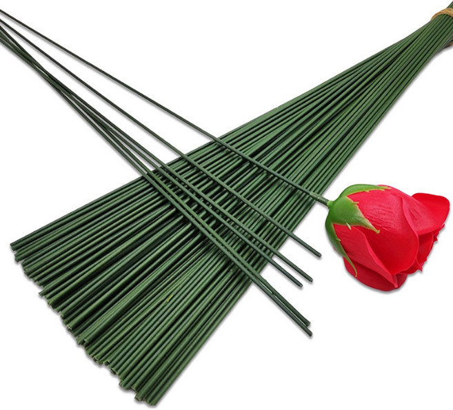 졸업 꽃다발 만들기 공예 꽃철사, 30개, 녹색 18호