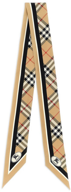 버버리 체크 패턴 실크 방도 스카프