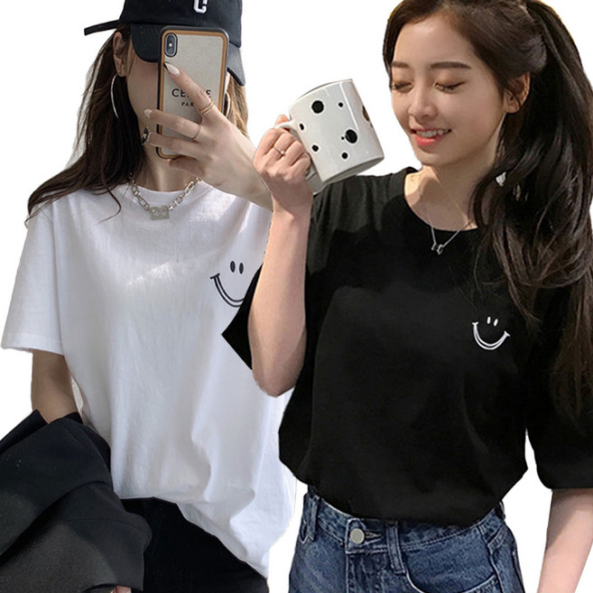 로지 스마일 여성반팔티셔츠 2개