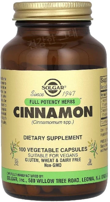[정품보장]솔가 시나몬 계피 100정 Solgar X 1병, 1개 - 쿠팡