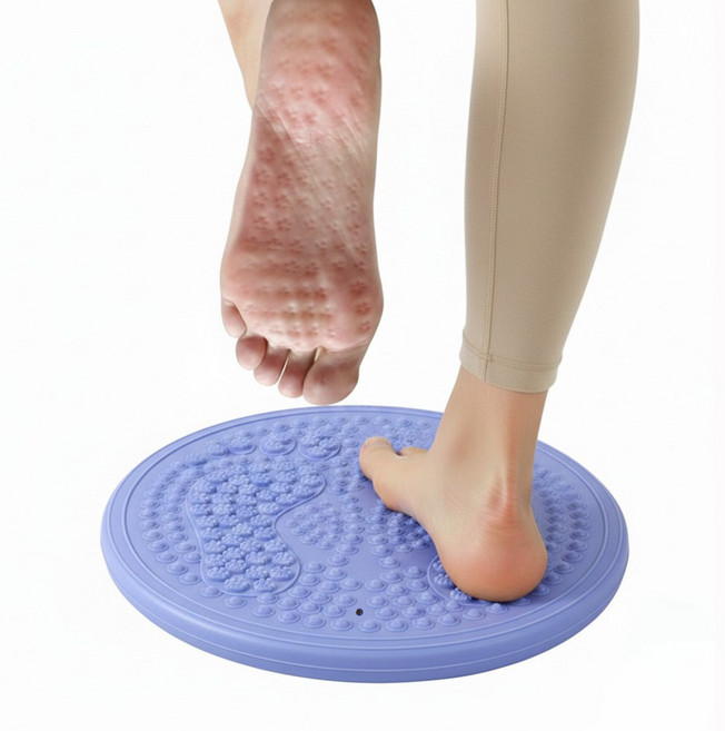 래미고 발 지압 에어 스텝퍼 홈트 계단 걷기 운동기구 지압판, 블루