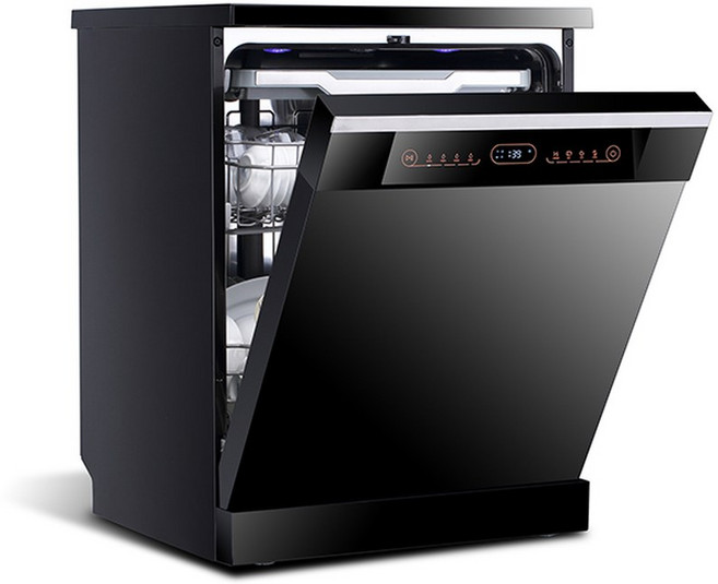 15 16인용 자동 스마트 빌트인 식기세척기 가정용 건조 60CM 기능, 검정색, 1개