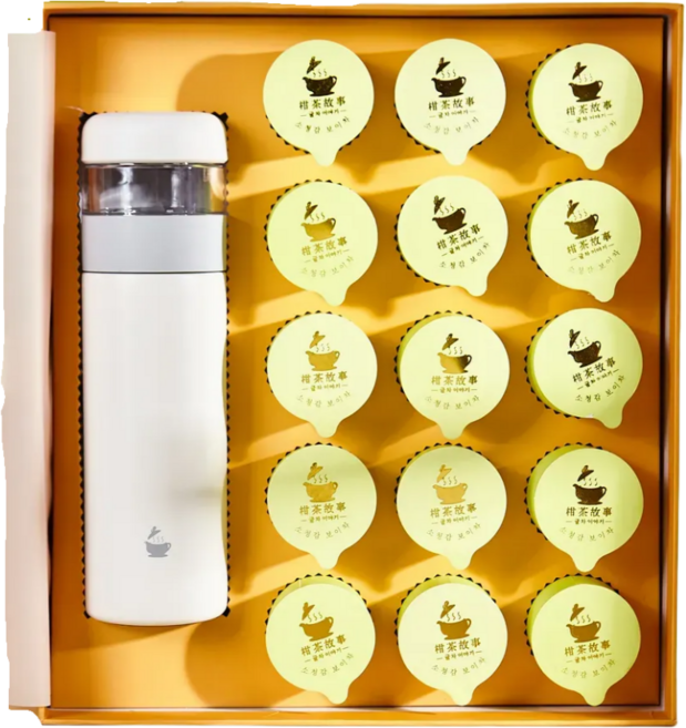 귤차이야기 소청감 보이차 청귤보이차 운남성 숙차 프리미엄 선물세트 전용 텀블러 포함 [원산지:중국]