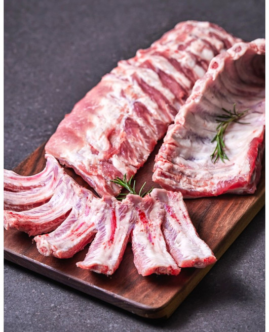 해와바다 통 등갈비 600g 1등급 한돈 쪽갈비 구이용 에프용 바베큐용 캠핑 고기, 2개