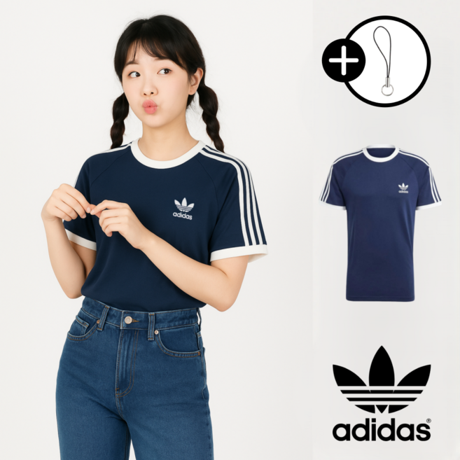 국내매장판 아디다스 아디컬러 클래식 3s 커플티 반팔티 IT1024