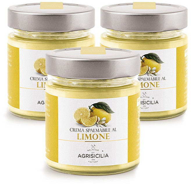아그리시칠리아 레몬 크림 스프레드 1+1 (10세트 한정 유통기한 3월22일), 3개, 200g