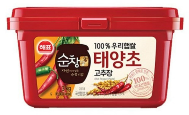 해표 순창궁 태양초 골드 고추장, 3kg, 5개